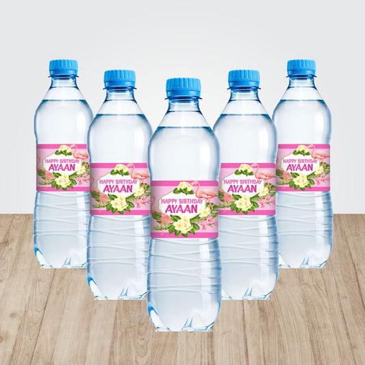 Flamingo Theme Water Bottle Sticker