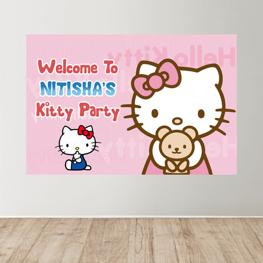 Hello Kitty Theme Welcome Board