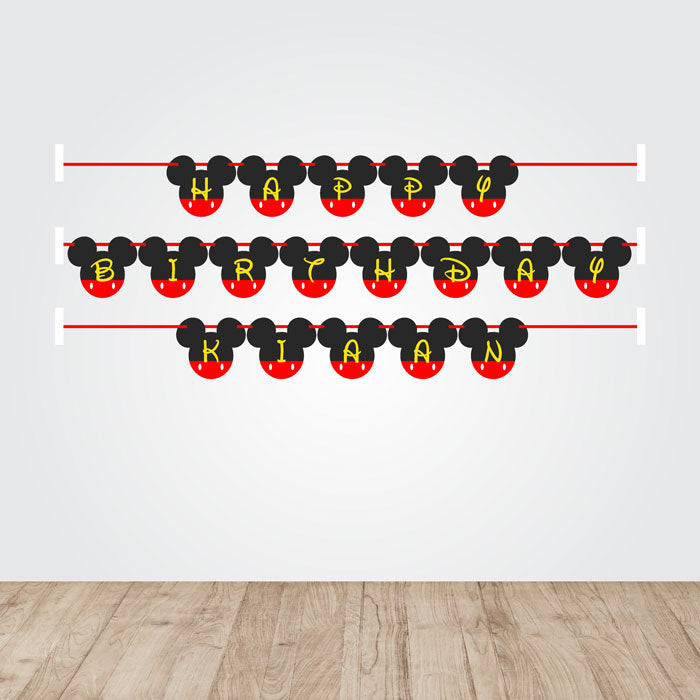 Mickey Mouse Theme Bunting