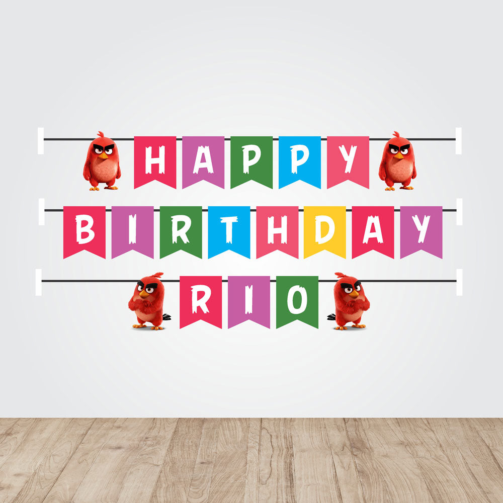 Angry Birds Theme Personalized Bunting