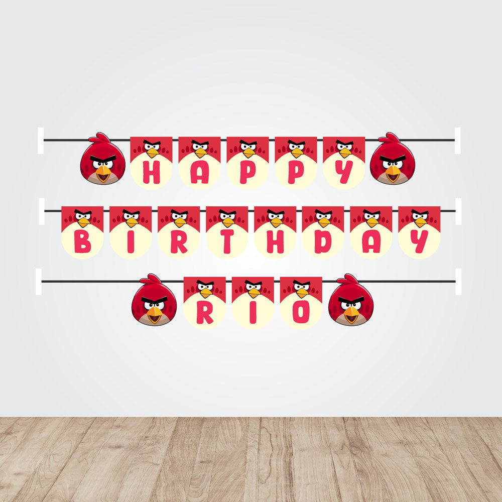 Angry Birds Theme Customized Bunting