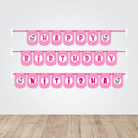 Hello Kitty Theme Customized Bunting