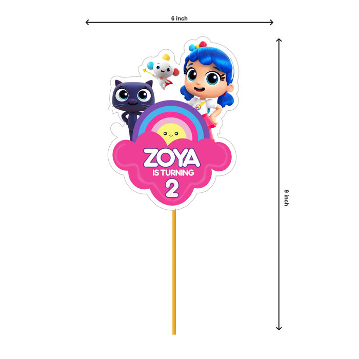 True & the Rainbow Kingdom Theme Personalized Caketopper