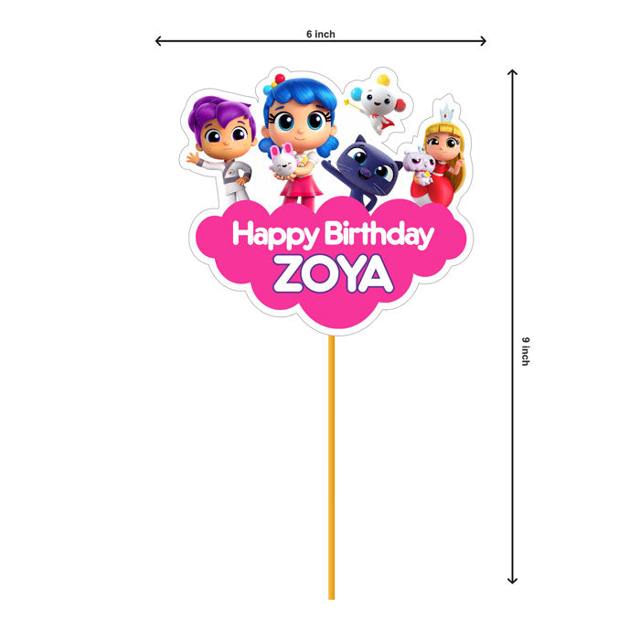 True & the Rainbow Kingdom Theme Customized Caketopper