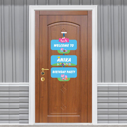 Peppa Pig Girls Boy Theme Door Poster