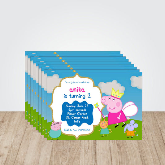 Peppa Pig Girl Theme Invite
