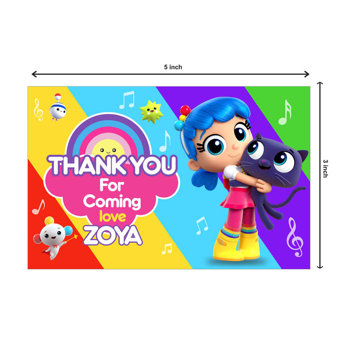 True & the Rainbow Kingdom Theme Thank You Cards
