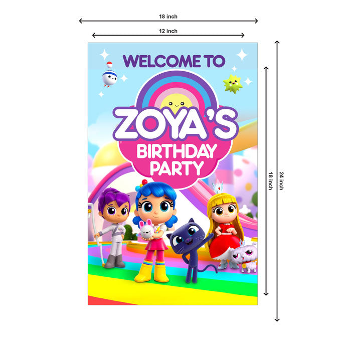 True & the Rainbow Kingdom Theme Welcome Board