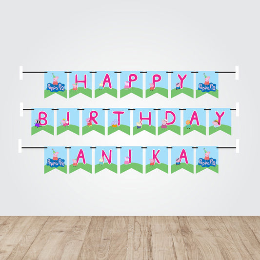 Peppa Pig Girl Theme Bunting