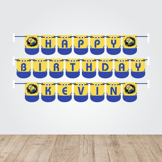 Minions Theme Personalized Bunting