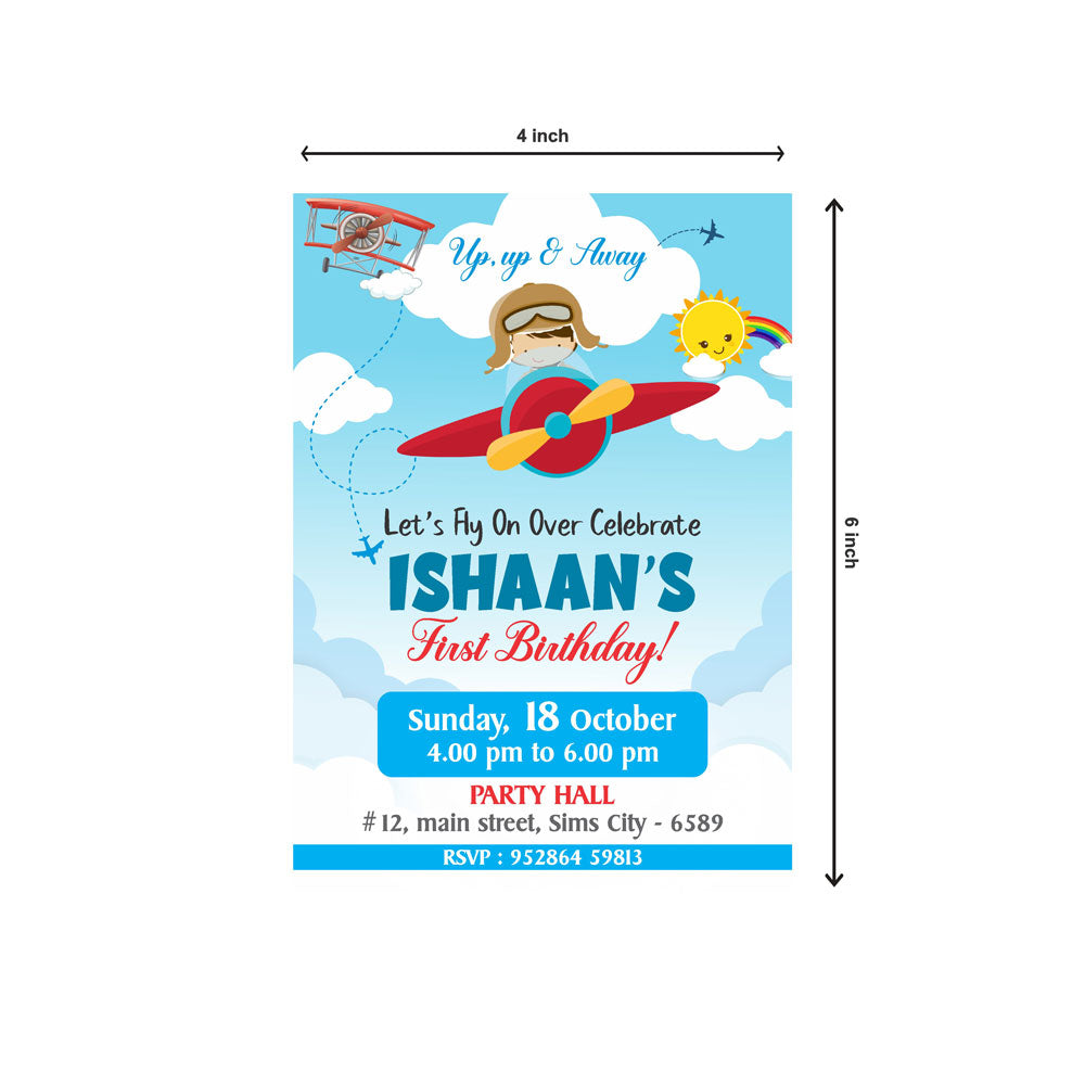 Airplane Theme Invite