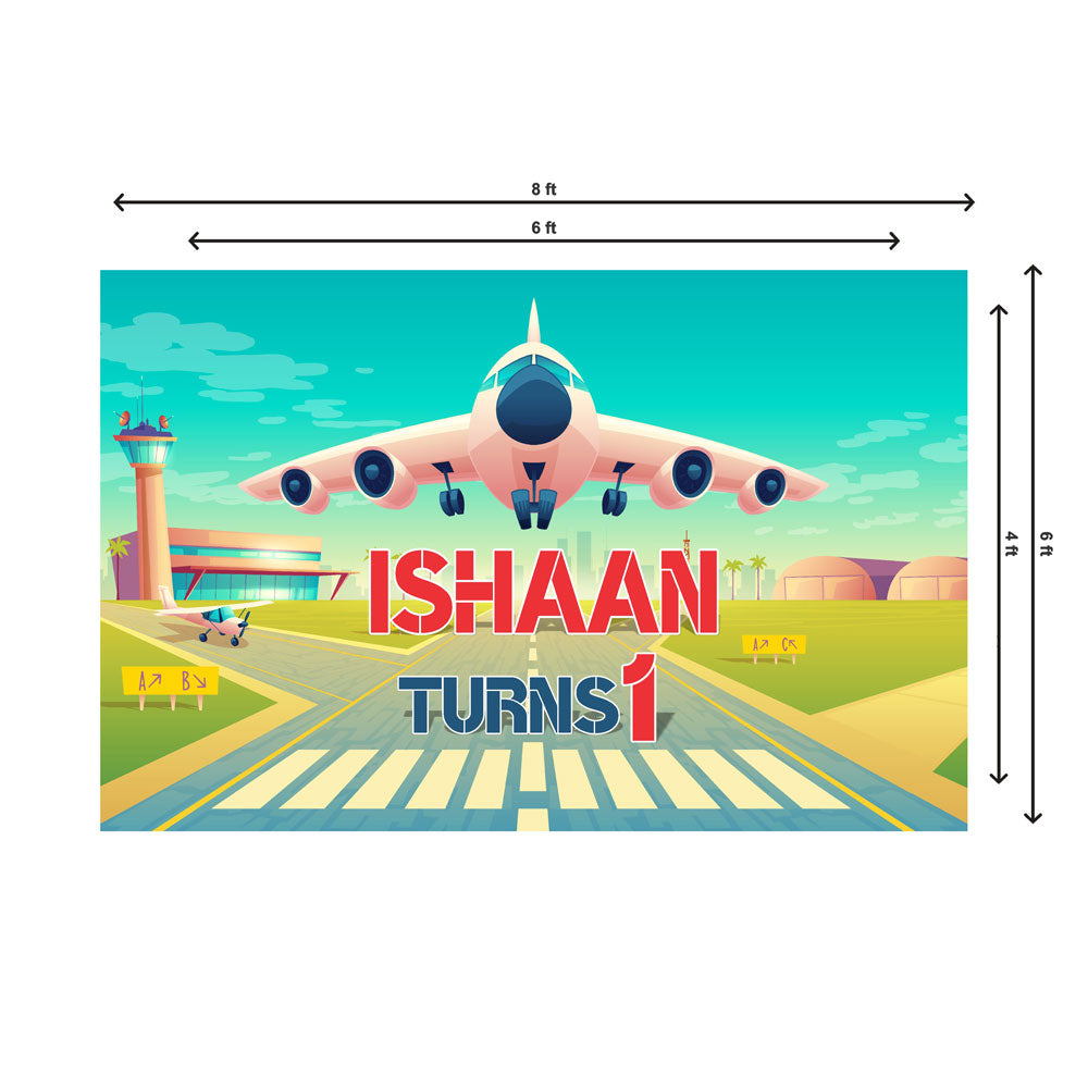 Airplane Theme Customized Backdrop
