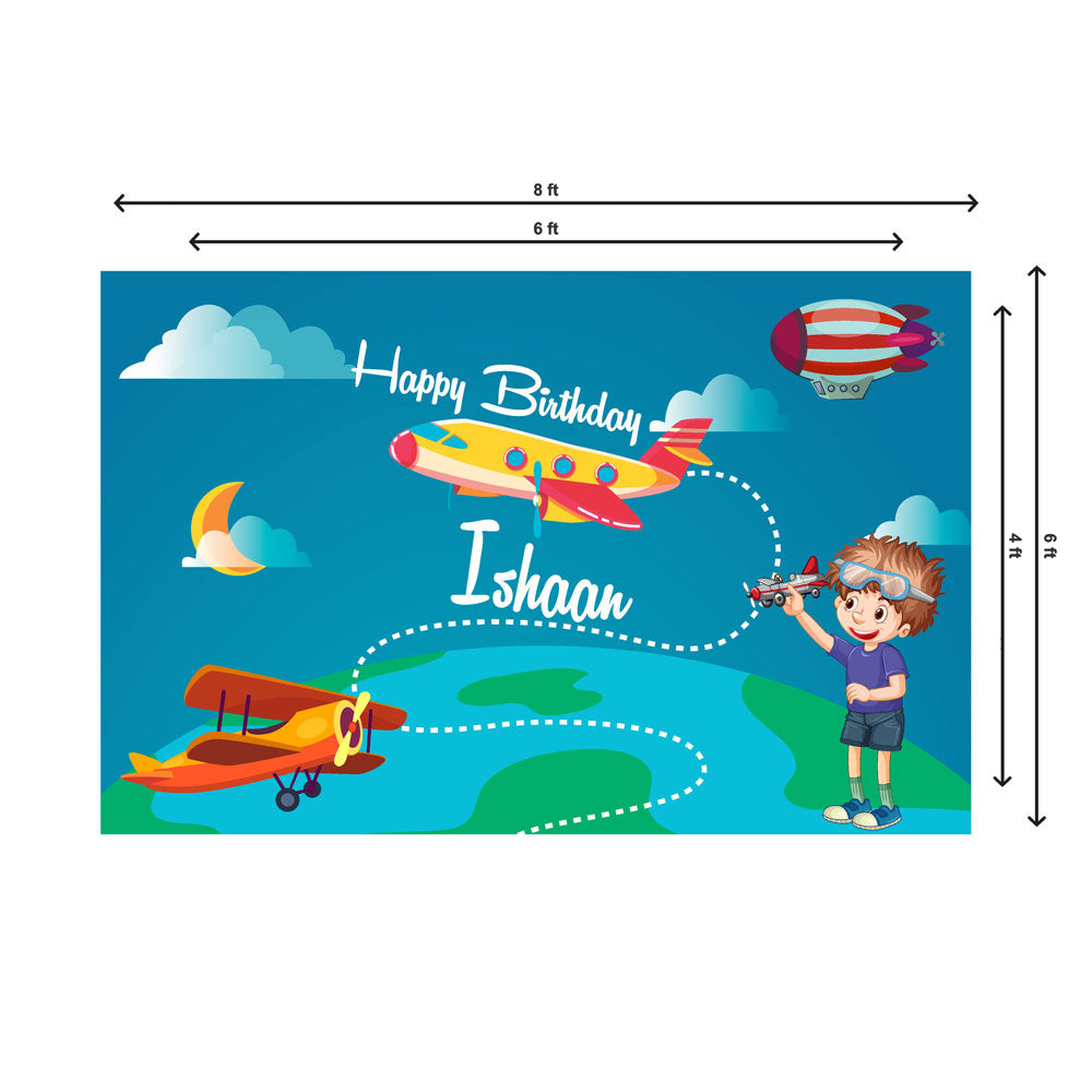 Airplane Theme Customized Backdrop