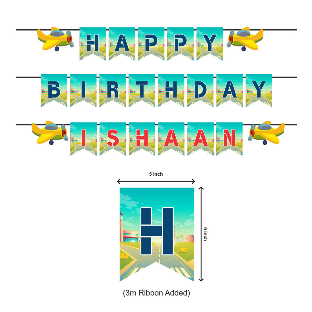 Airplane Theme Customized Bunting