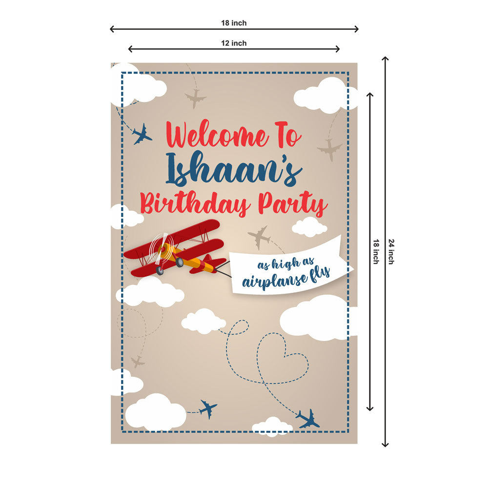 Airplane Theme Parsonalized Welcome Board