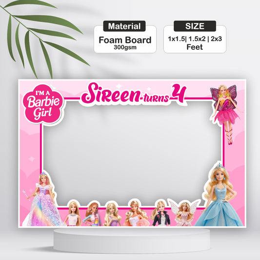Barbie Birthday Theme Customized Photobooth