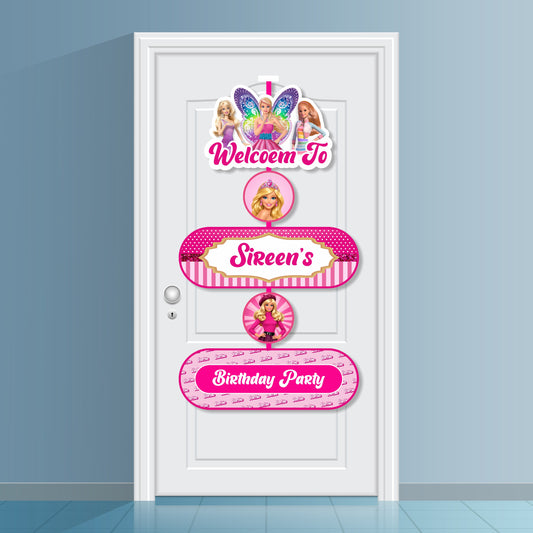 Barbie Birthday Theme Door Poster