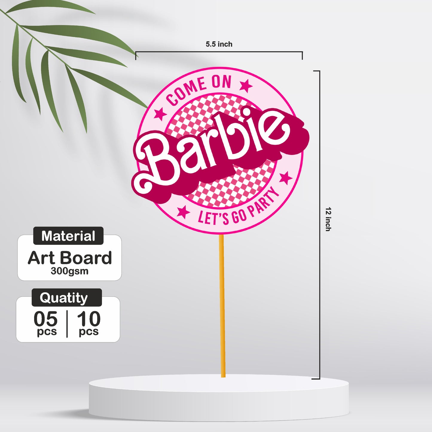 Barbie Birthday Theme Props