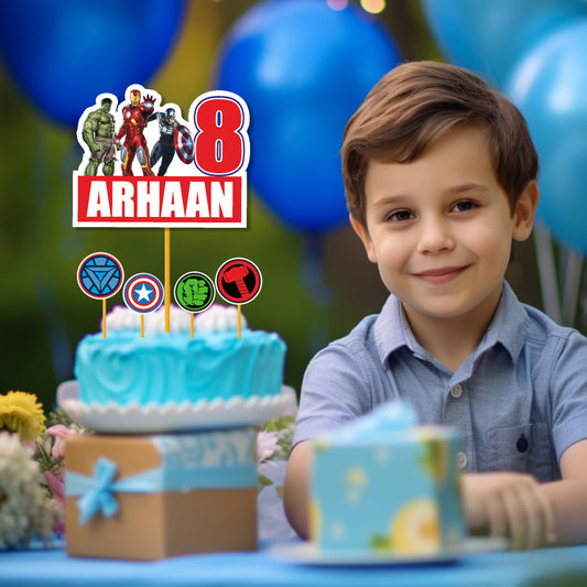 Avengers Theme Customized Caketopper