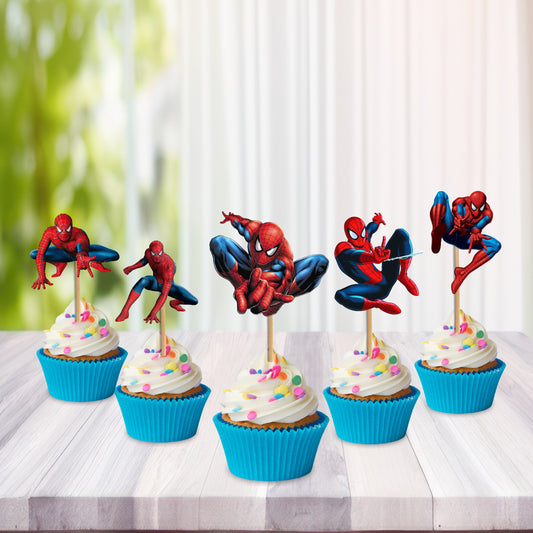 Spiderman Theme Cupcake Topper