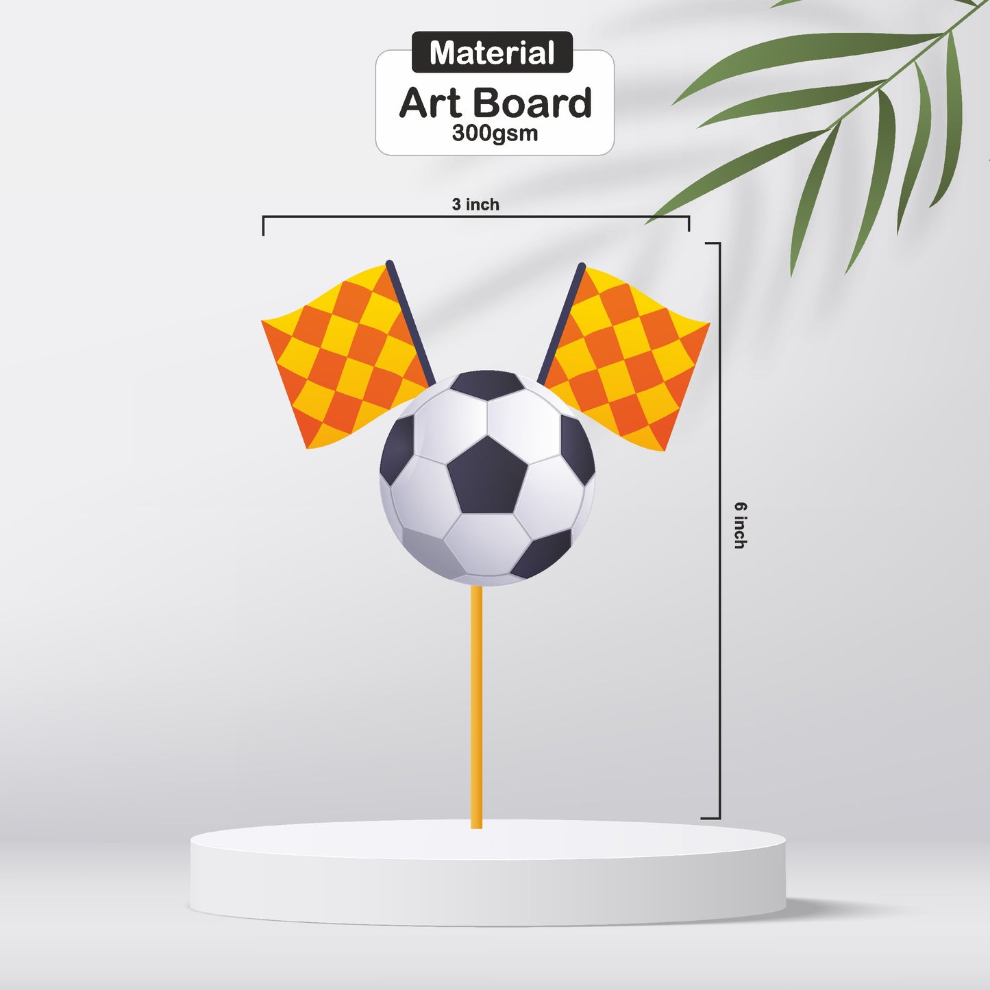 Football Theme Classic Cupcake Topper