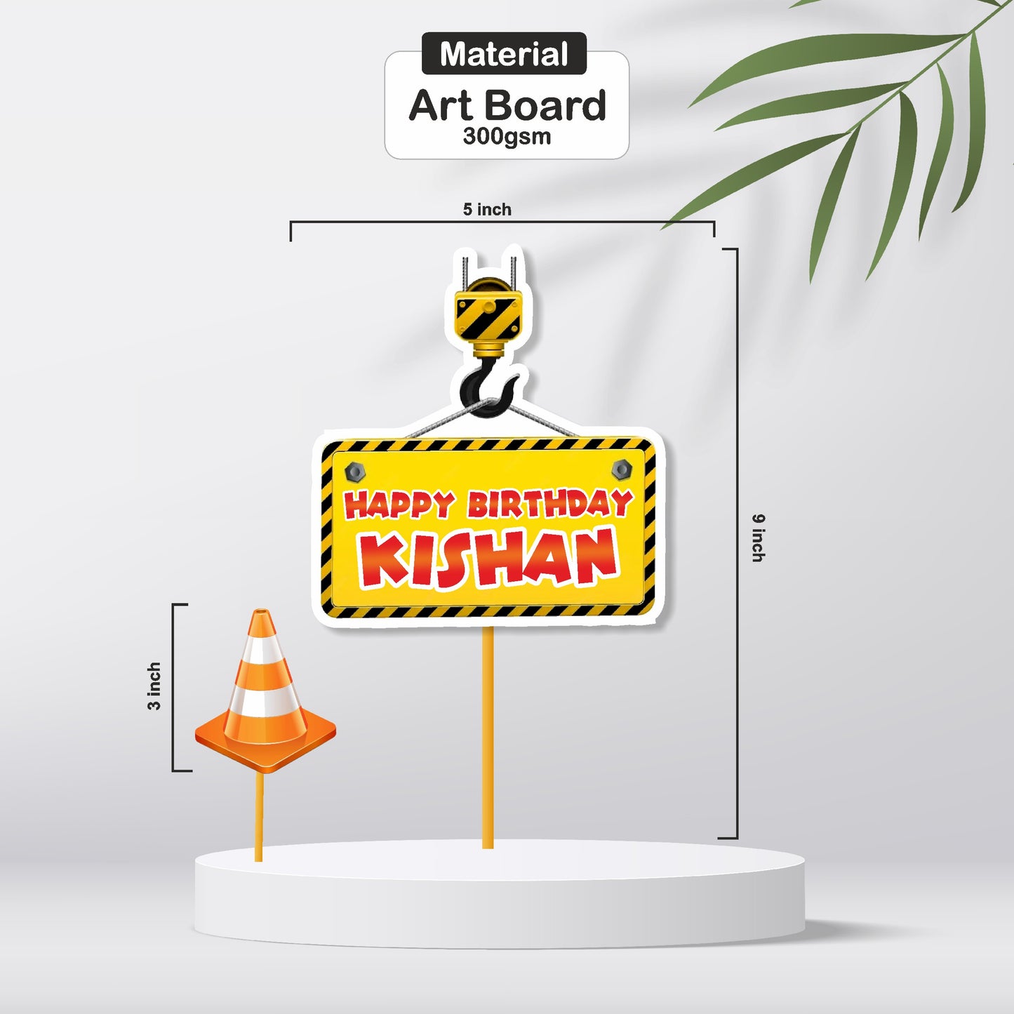 Construction Theme Classic-1 Caketopper