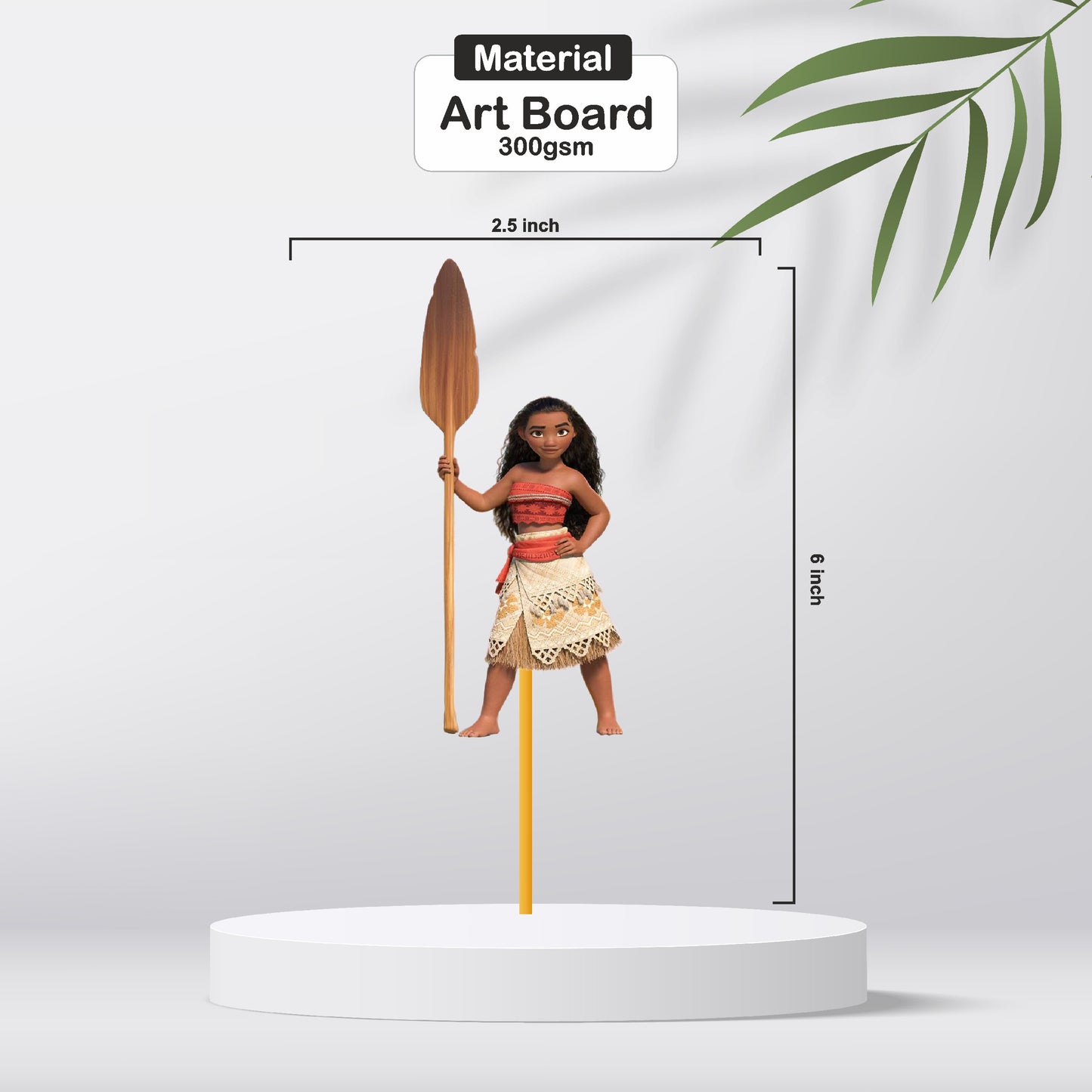 Moana Theme Cup Caketopper