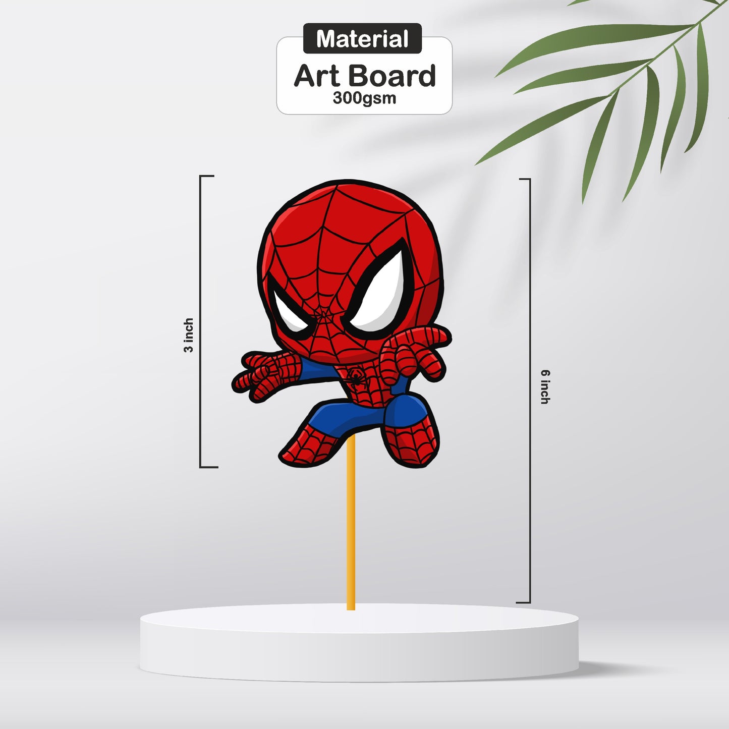 Spiderman Theme Classic Cupcake Topper