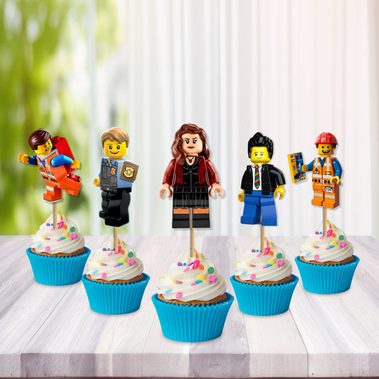 Lego Theme Cup Caketopper
