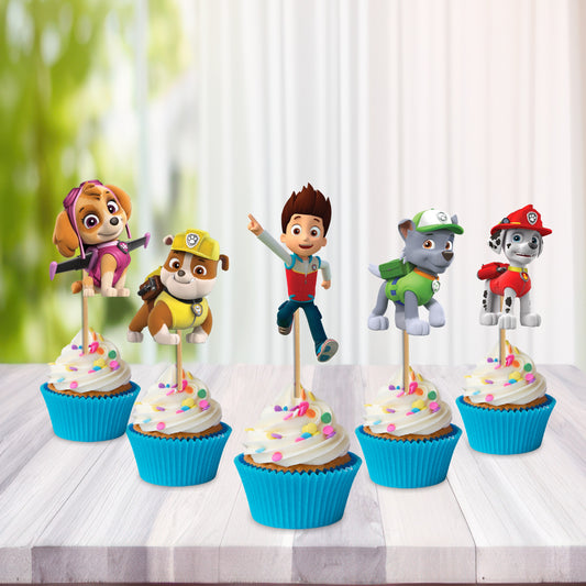 Paw Patrol Theme Cupcake Topper