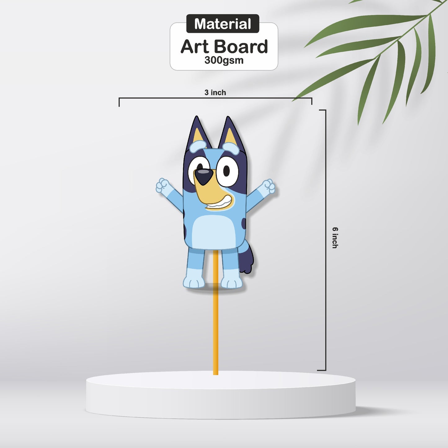 Bluey Theme Character Cup Caketopper