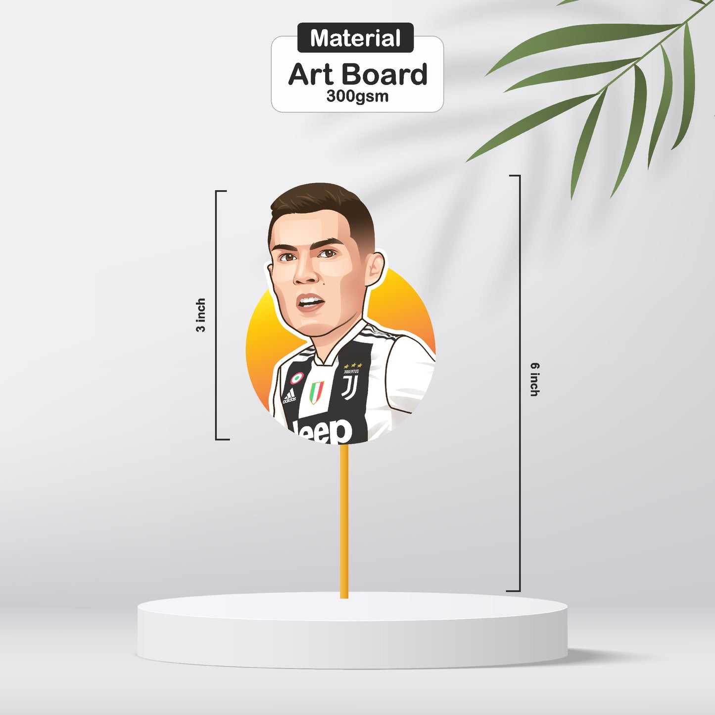 Football Theme Character Cupcake Topper