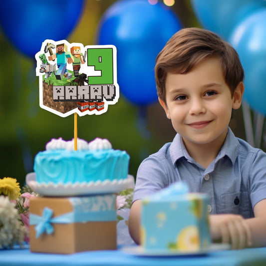 Minecraft Theme Caketopper