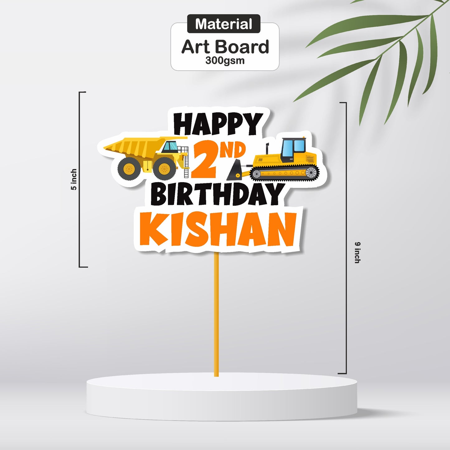 Construction Theme Caketopper