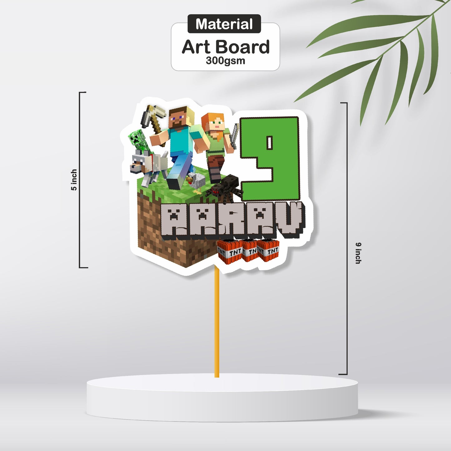 Minecraft Theme Caketopper