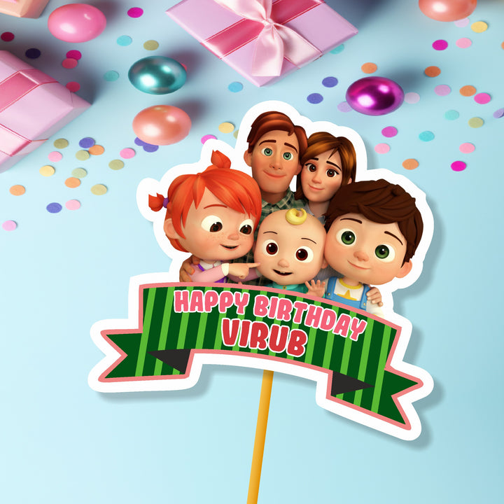 Cocomelon Theme Customized Caketopper My Store