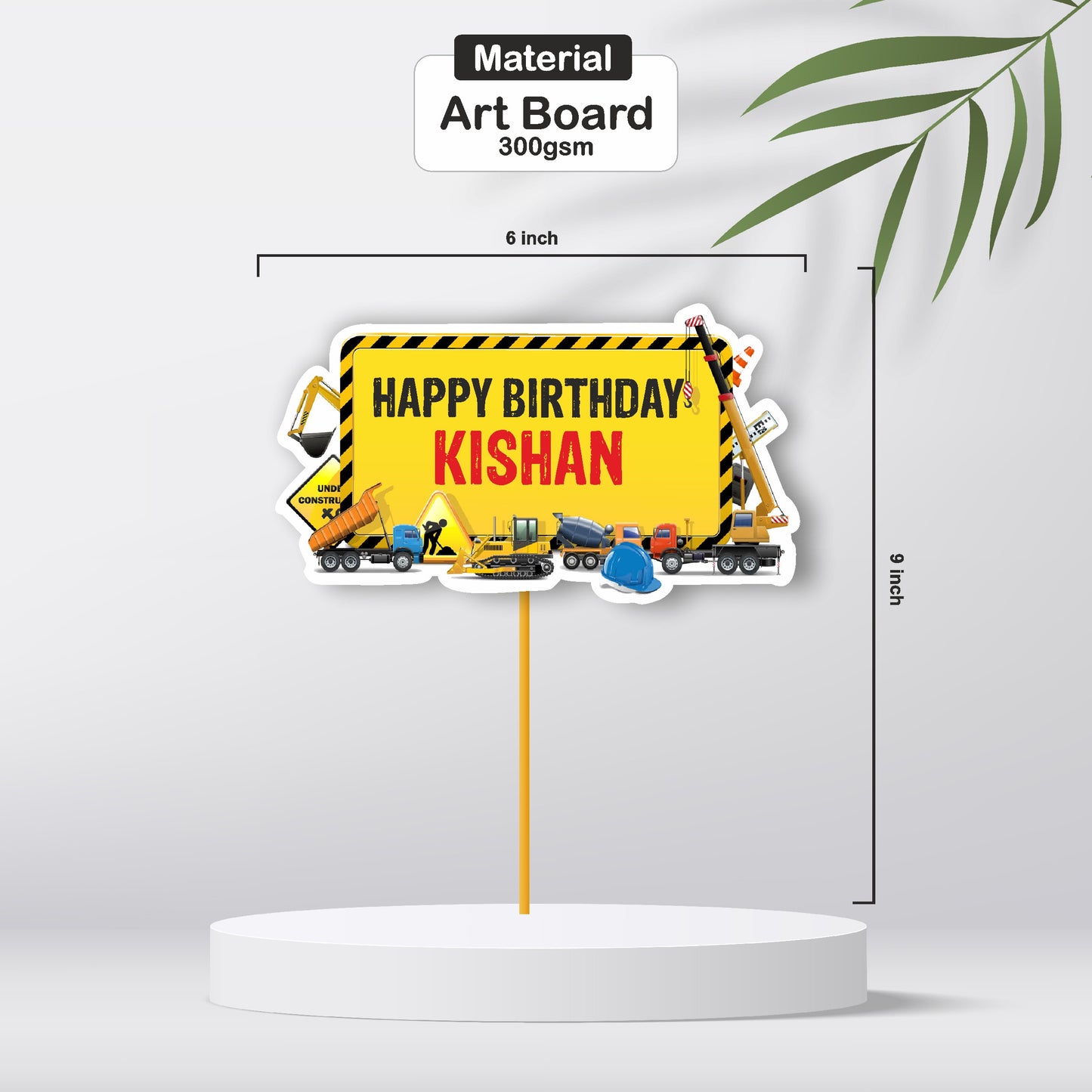 Construction Theme Classic-2 Caketopper