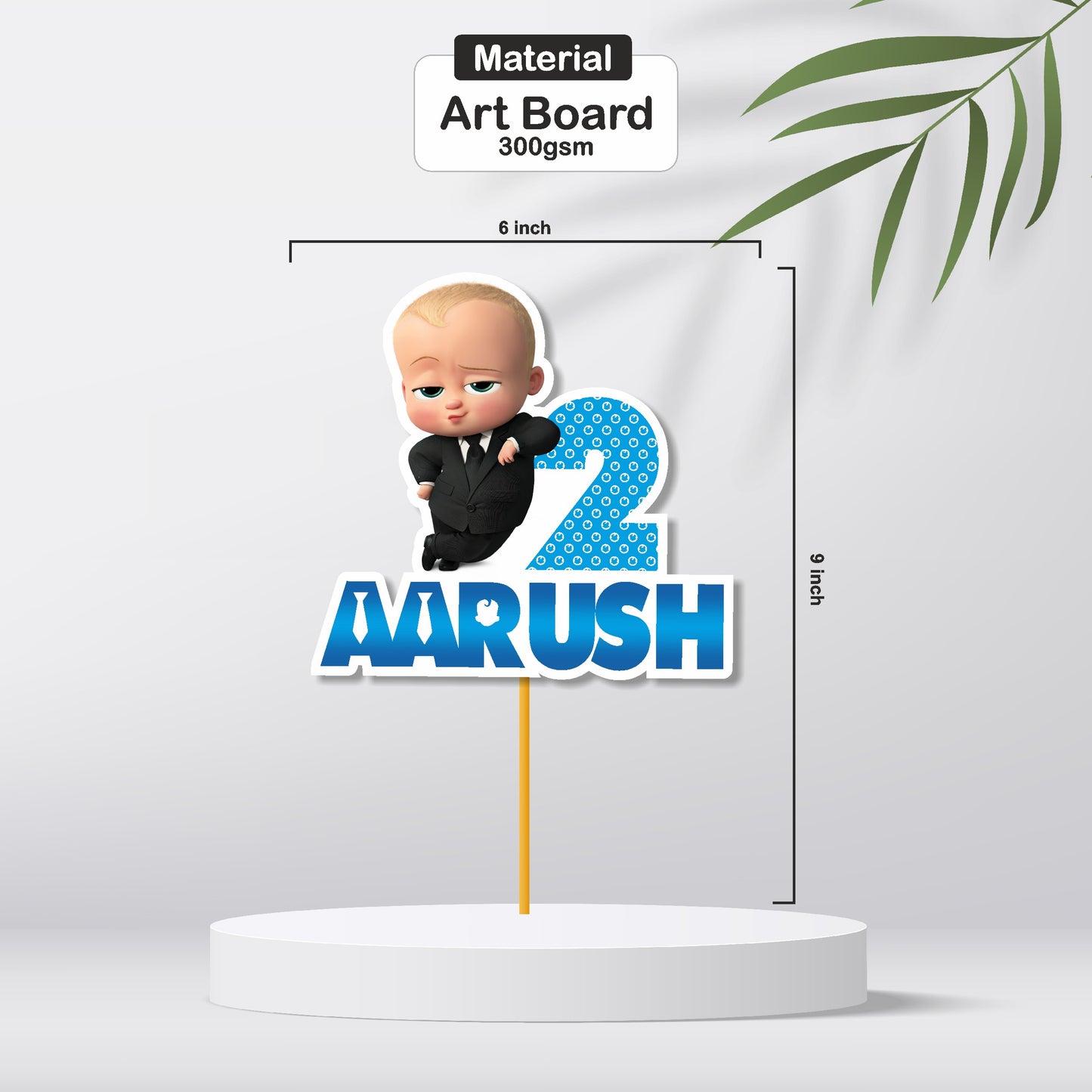 Boss Baby Theme Personalized Cake topper