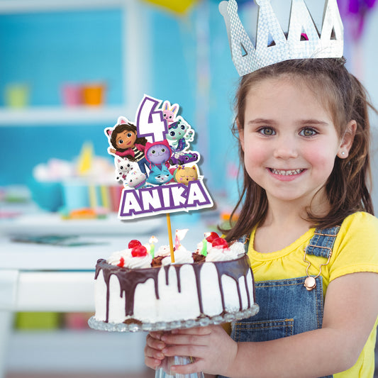 Gabby’s Dollhouse Theme Cake topper