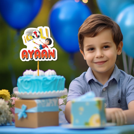 Football Theme Customized Cake Topper