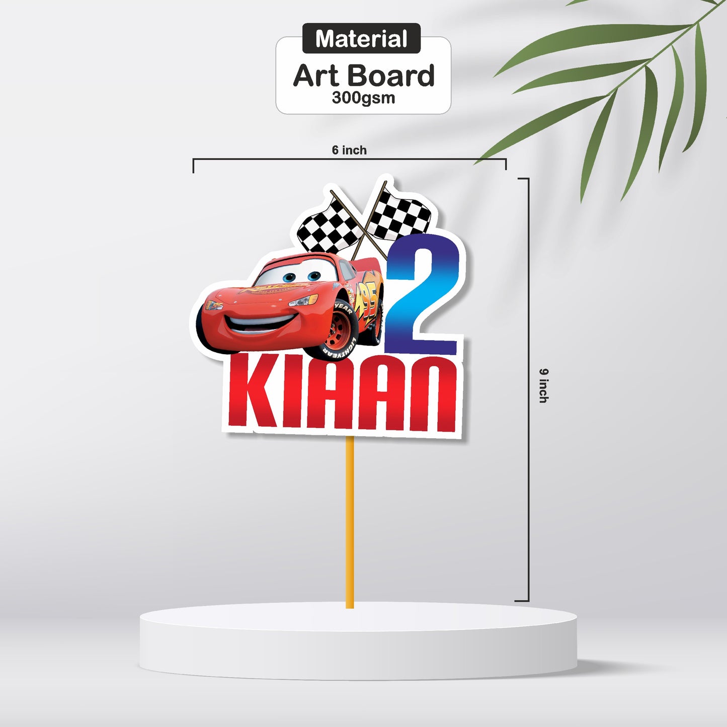 McQeen Car Theme Caketopper