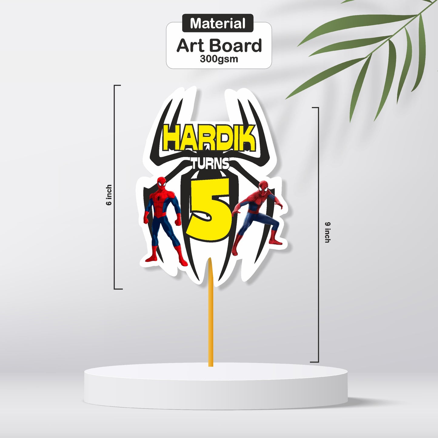 Spiderman Theme Customized Caketopper