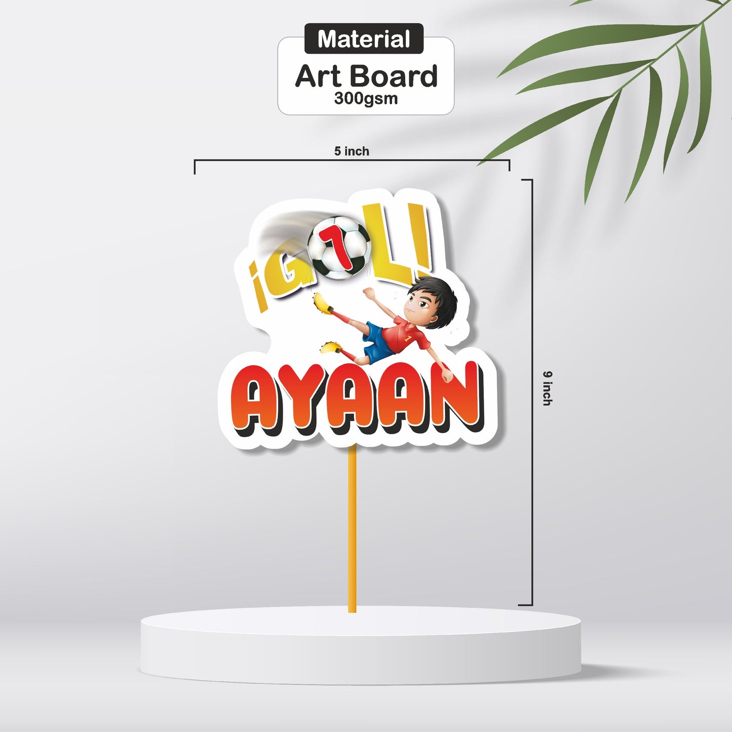 Football Theme Customized Cake Topper