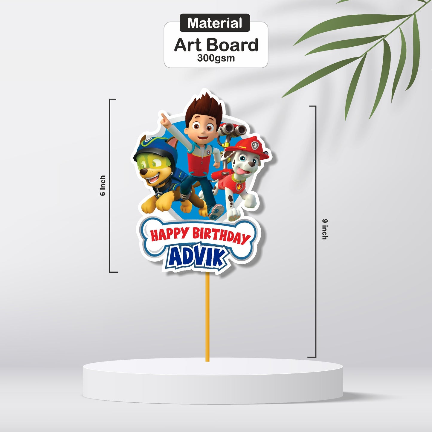 Paw Patrol Theme Customized Caketopper