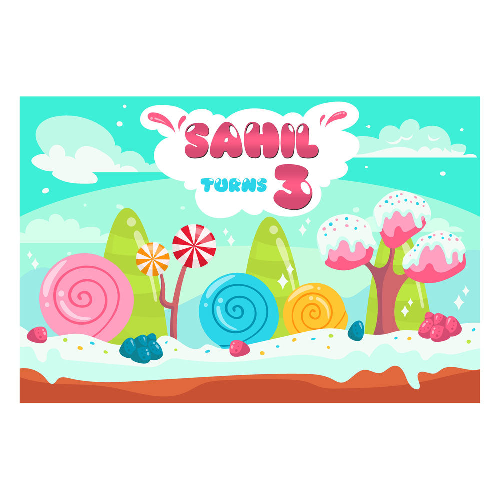 Candy Land Theme Backdrop