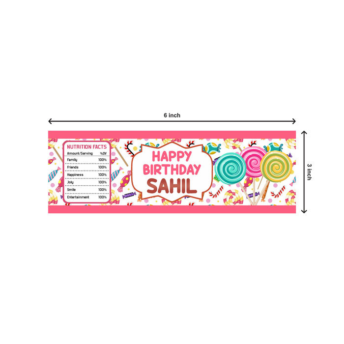 Candy Land Theme Water Bottle Sticker