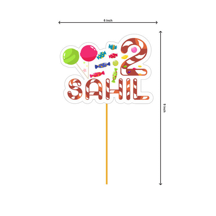 Candy Land Theme Personalized Caketopper