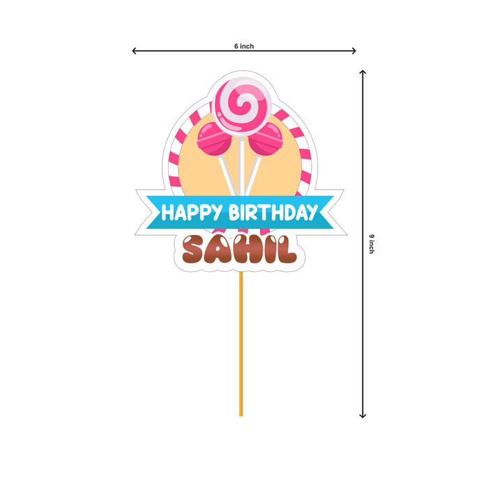 Candy Land Theme Customized Caketopper