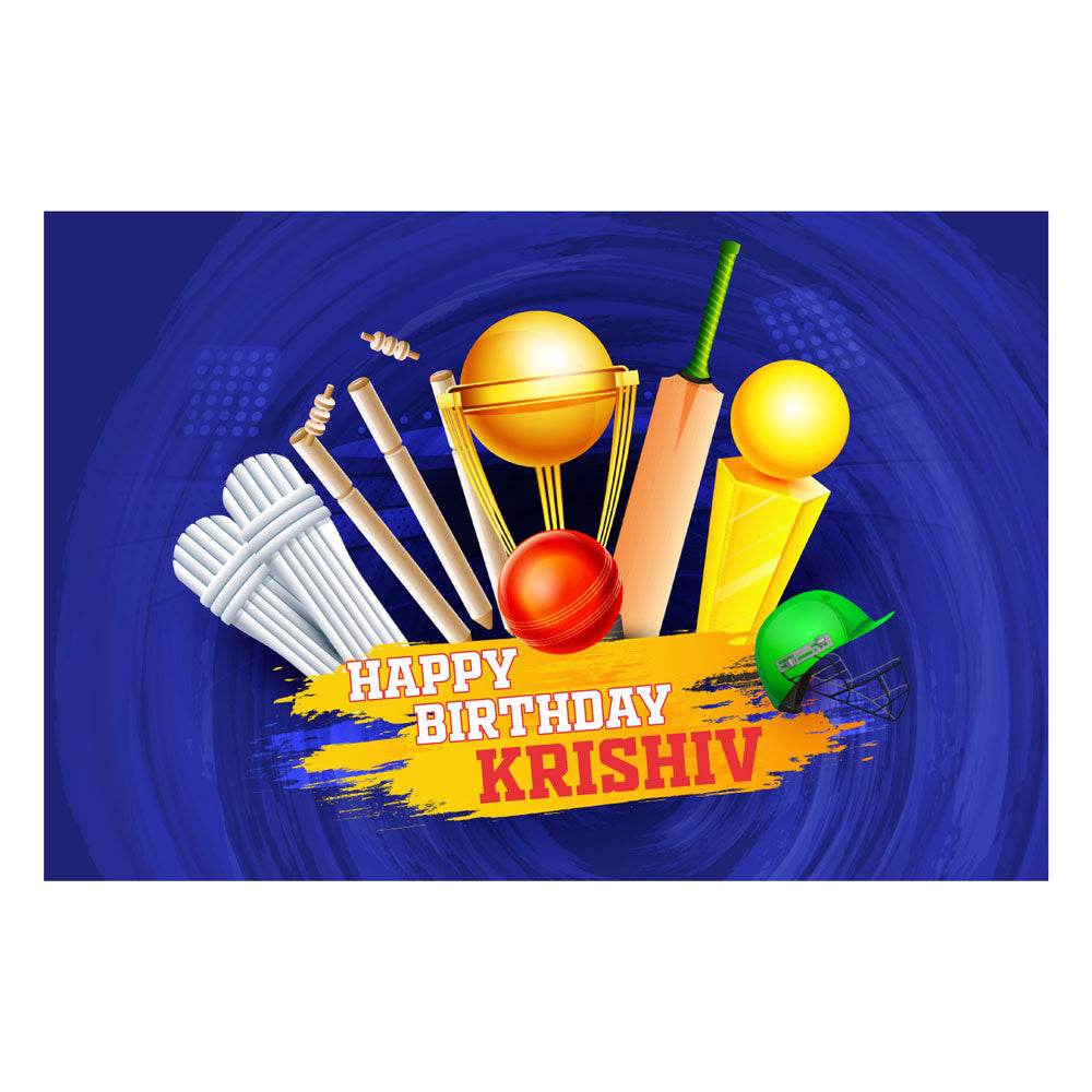 Cricket Theme Customized Backdrop