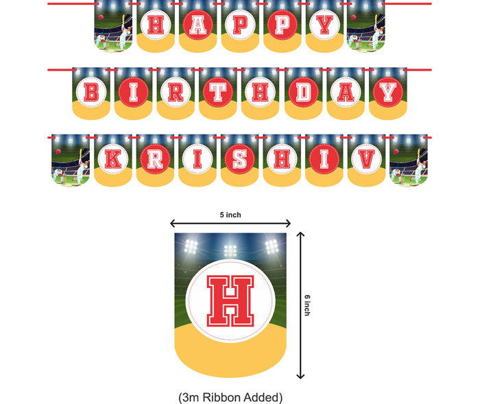 Cricket Theme Personalized Bunting